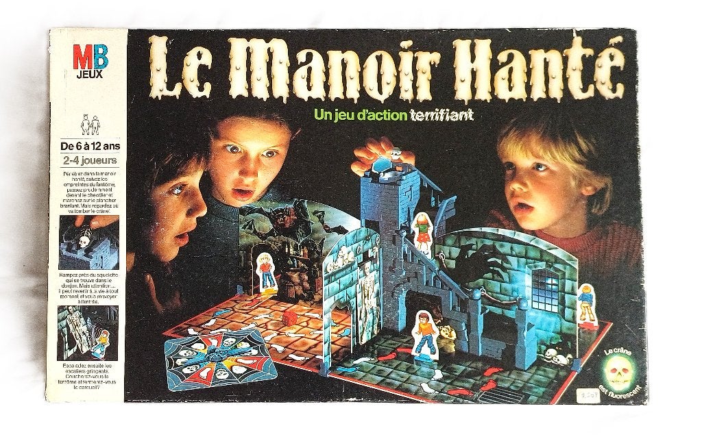 Jeu de société Le Manoir Hanté édité par MB Jeux, 1 ou 2 joueurs, Enlèvement, Utilisé, MB