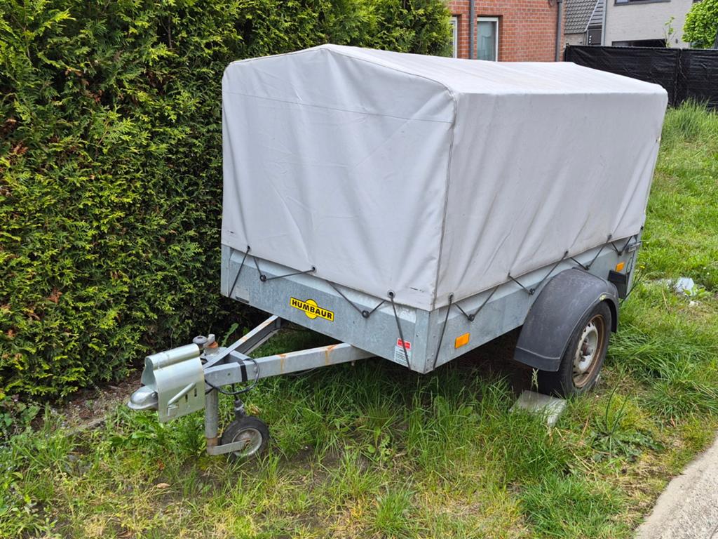 Aanhangwagen 750kg enkelas met huif., Ophalen