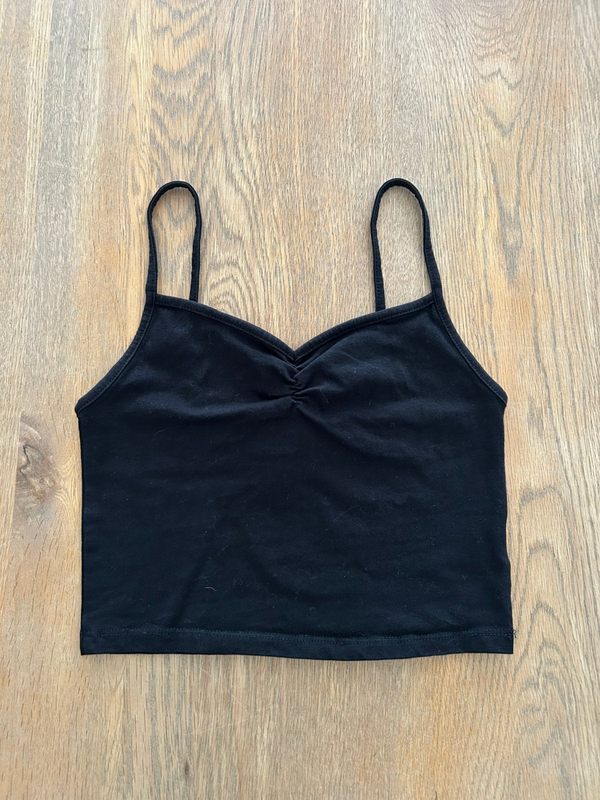 Zwarte crop top spaghettibandjes Divided H&M maat XXS, Kleding | Dames, Topjes, Zwart, Ophalen of Verzenden, Zo goed als nieuw