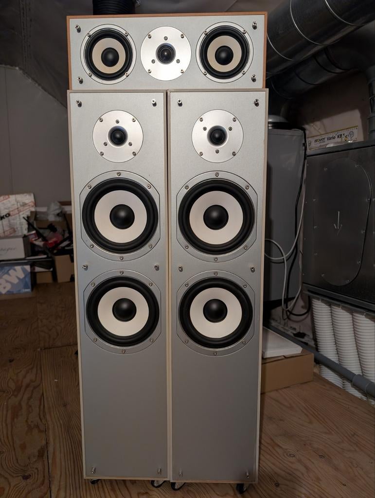 Enceintes Hi-fi Studio Lab Slb202 et center 02, Audio, Tv en Foto, Luidsprekerboxen