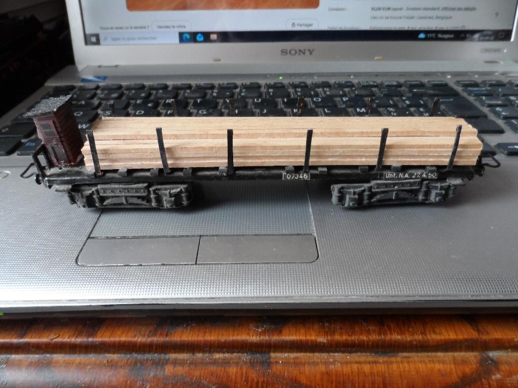 MARKLIN ??? 2 X Wagons ranchers - Dont UN avec charge de boi, Enlèvement ou Envoi, Wagon, Utilisé, Courant continu ou Courant alternatif