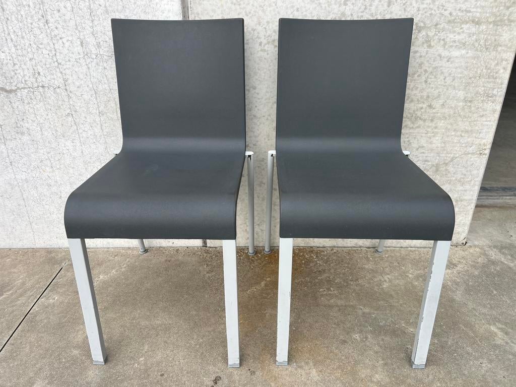 Vitra maarten van severen stoel .03, Huis en Inrichting, Stoelen, Gebruikt, Vijf, Zes of meer stoelen, Kunststof, Metaal, Grijs