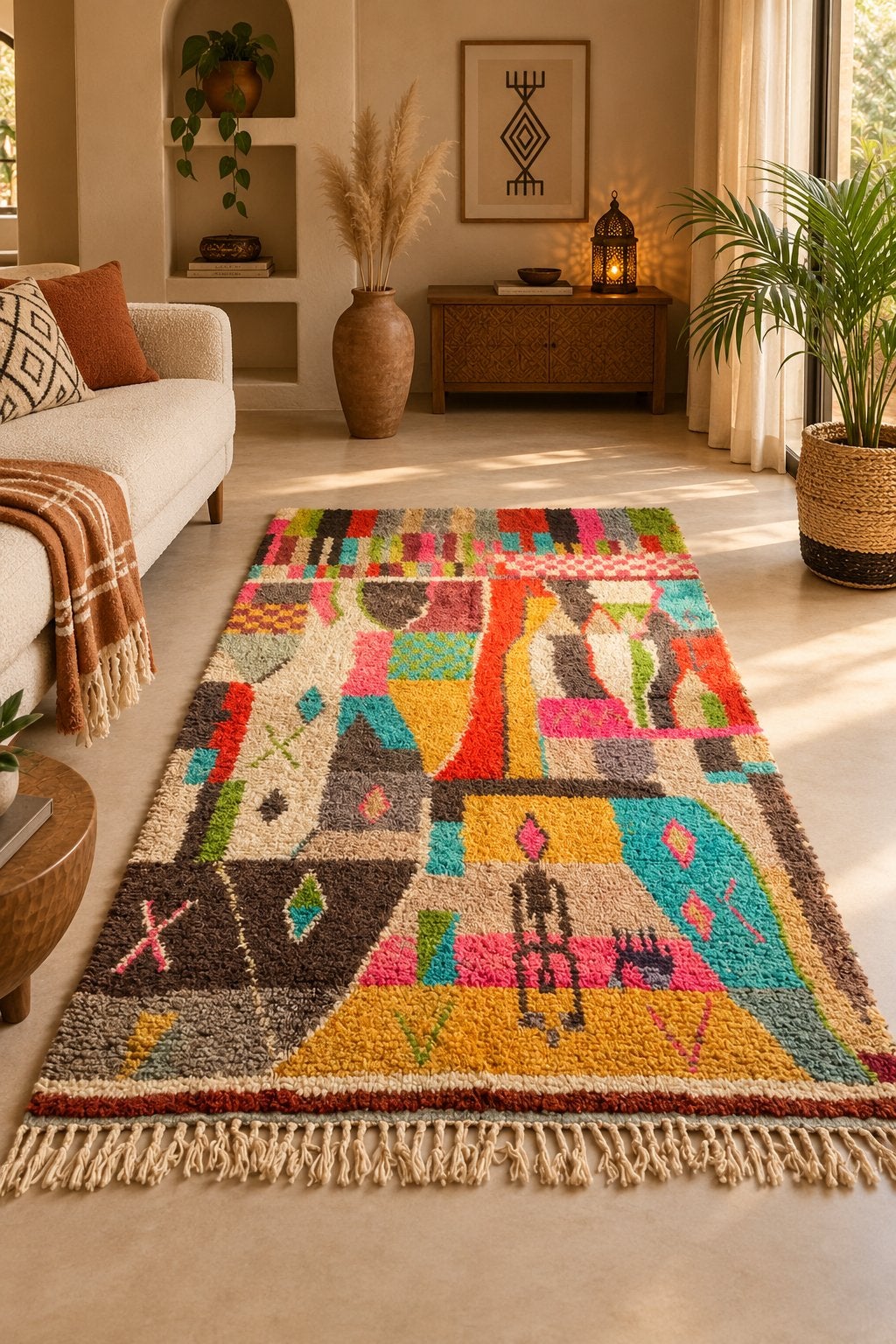 Prachtige Handgemaakte Berber Tapijten – Topkwaliteit, Neuf, 200 cm ou plus, 200 cm ou plus, Enlèvement ou Envoi