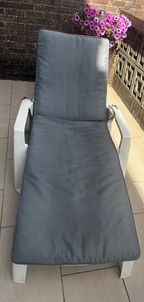 Coussin pour relax déhoussable bleu / gris foncé, Ophalen, Gebruikt