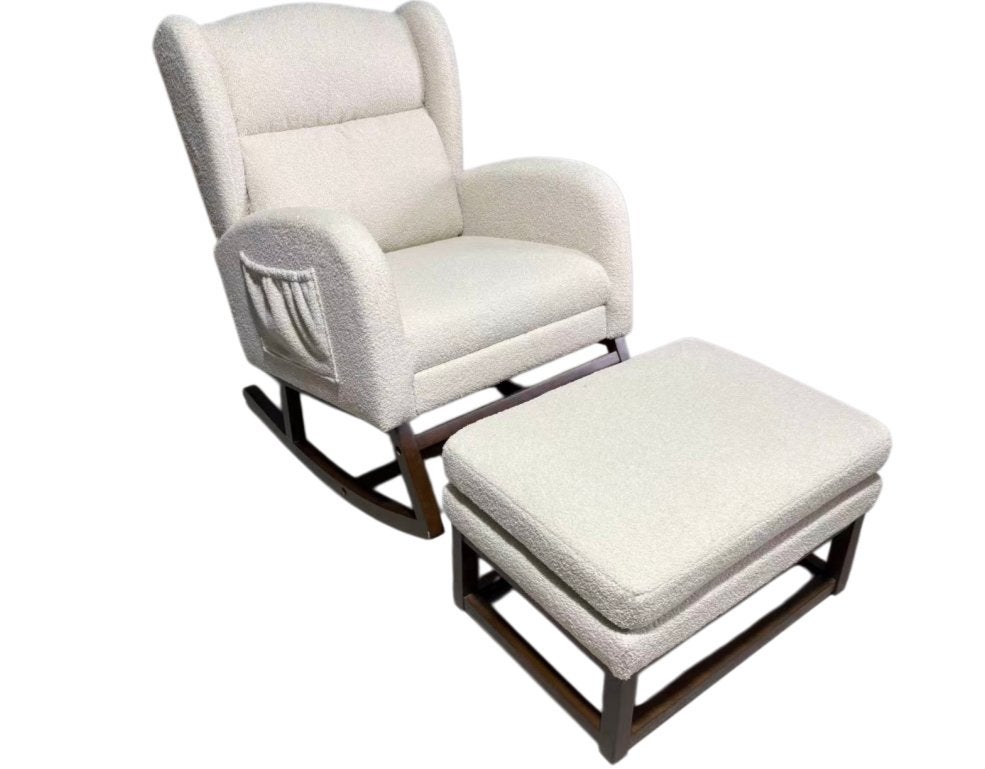 FAUTEUIL À BASCULE AVEC REPOSE-PIEDS. NOUVEAU !, Enlèvement, 50 à 75 cm, Tissus, Neuf