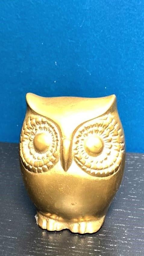 Ancien hibou en laiton, Antiquités & Art, Enlèvement ou Envoi