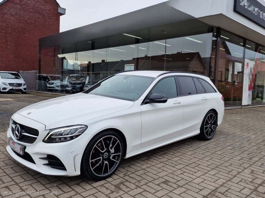 Mercedes-Benz C 200d Estate (Automatic) – 2019, Automaat, Achterwielaandrijving, Wit, Leder