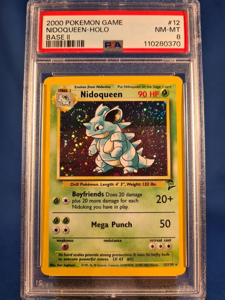 Nidoqueen 12/130 - Base Set 2 (PSA 8), Envoi, Utilisé