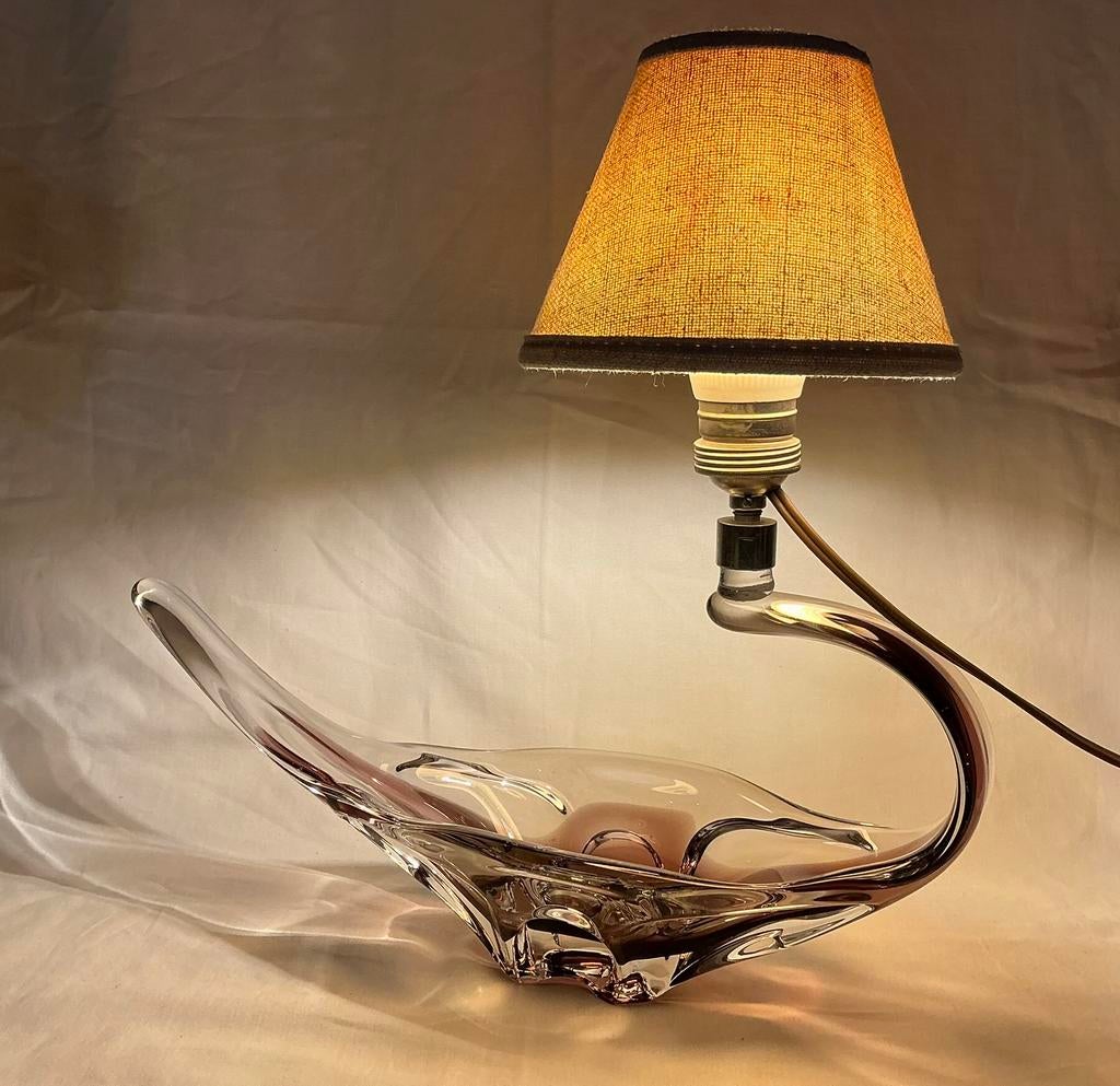 BAYEL France Lampe cygne d'été en verre au design vintage, Collections, Rétro, Maison et Meubles, Enlèvement ou Envoi