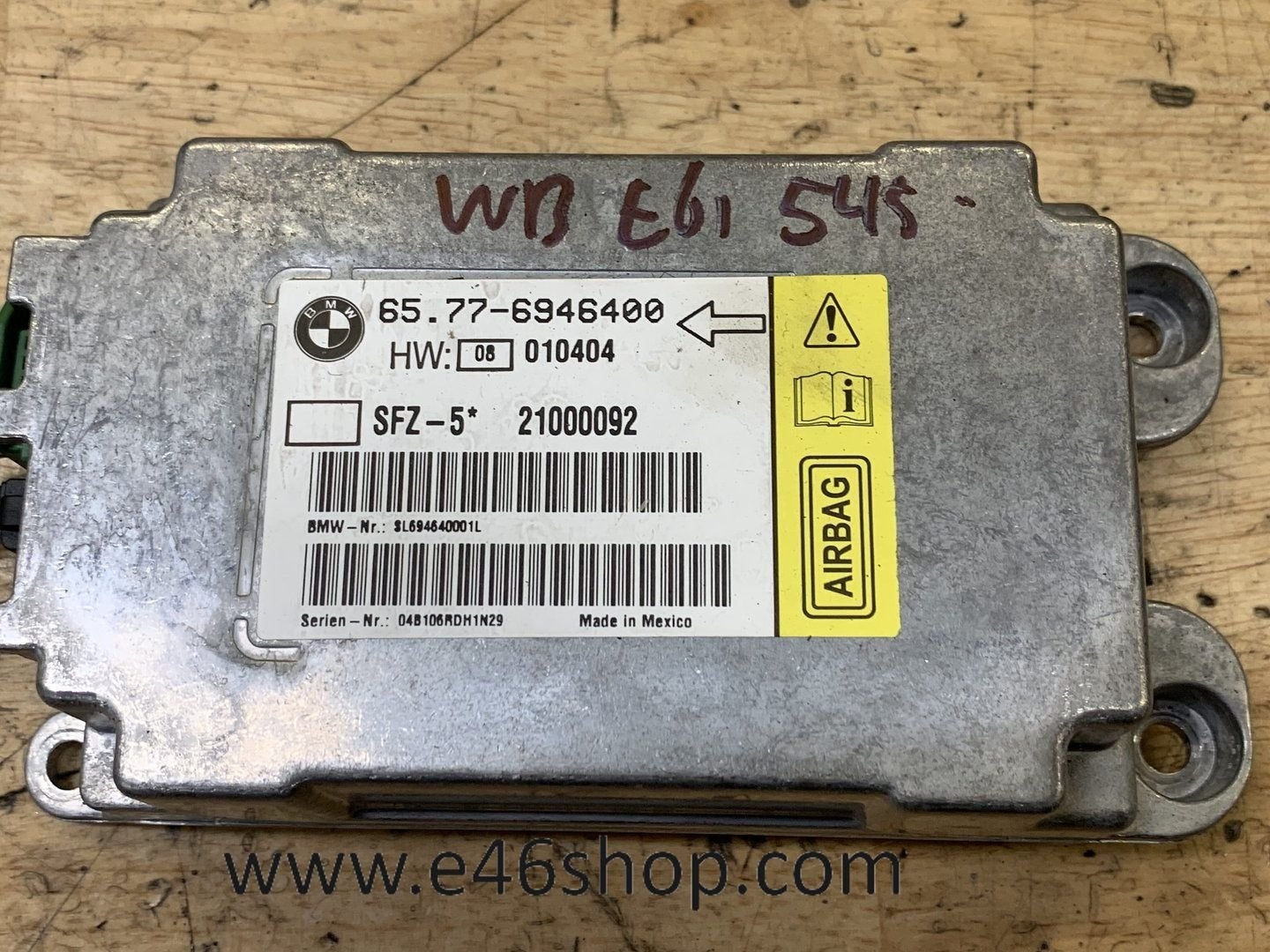Airbag module BMW E60 E61 oe 6946499, -, Utilisé, -, Enlèvement ou Envoi
