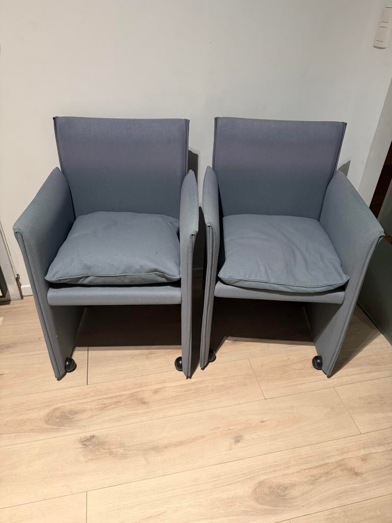 Set van 2 Cassina Break fauteuils, Huis en Inrichting, Ophalen, Gebruikt, Blauw, Twee