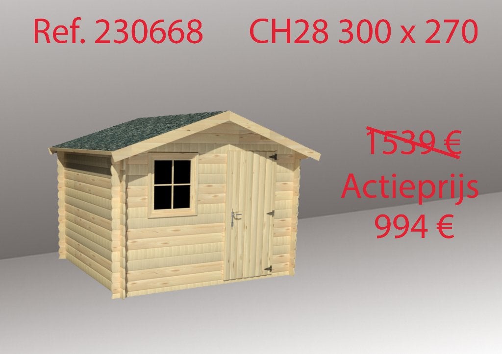 Tuinhuizen, Tuin en Terras, Ophalen, 200 tot 400 cm, Blokhut, Nieuw