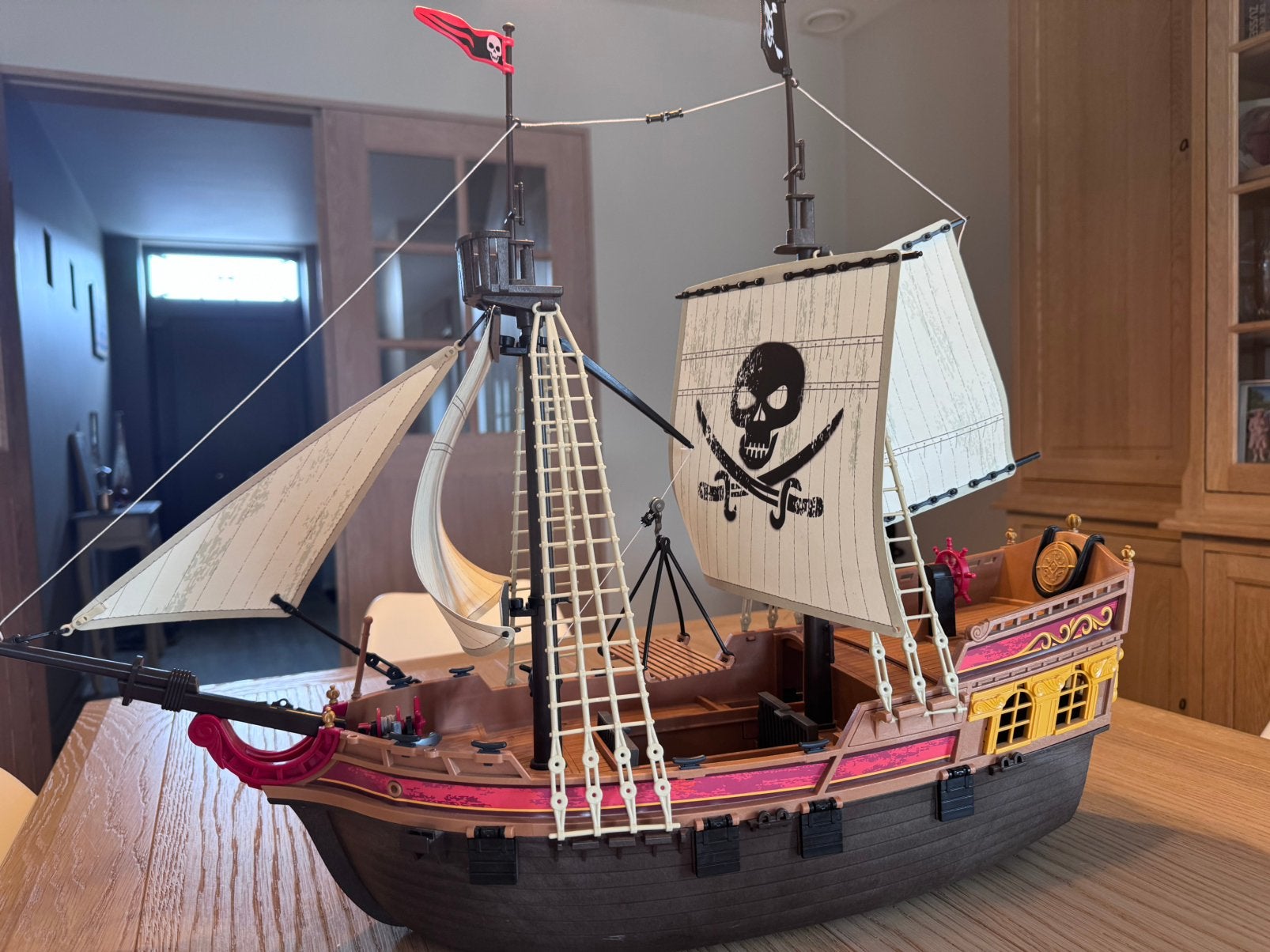 Playmobil Groot Piratenschip set 6678 incl  handleiding, Kinderen en Baby's, Speelgoed | Playmobil, Ophalen, Zo goed als nieuw