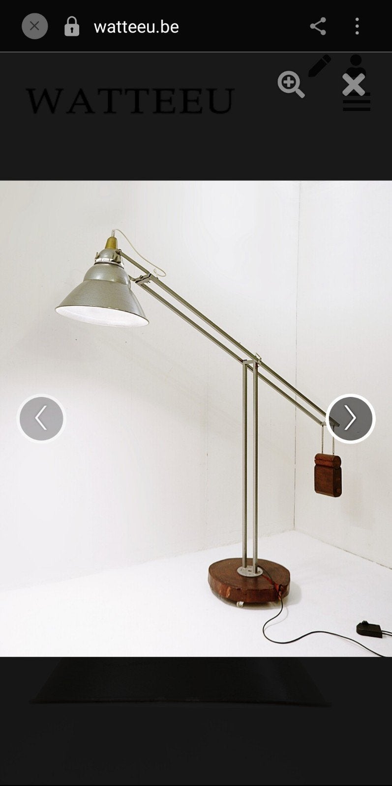 lampe géante sur pied industriel 2 m #Mategot#phillips#vitra, Enlèvement ou Envoi, Industriel