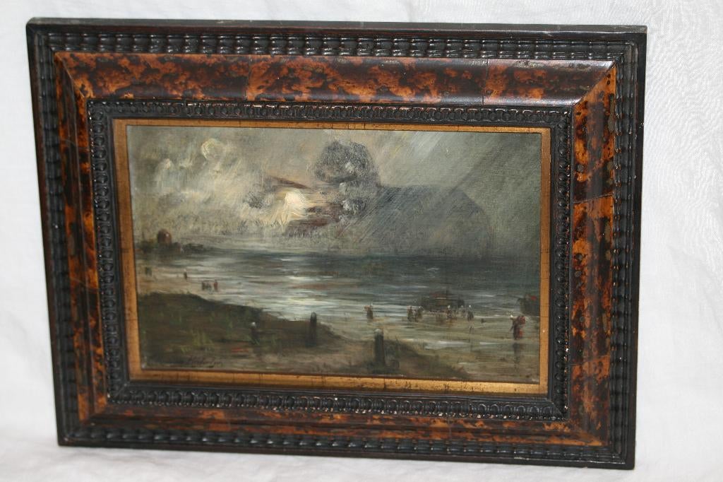 Edward Portielje (1861-1949) Olie op paneel Gesigneerd, Antiek en Kunst, Ophalen of Verzenden