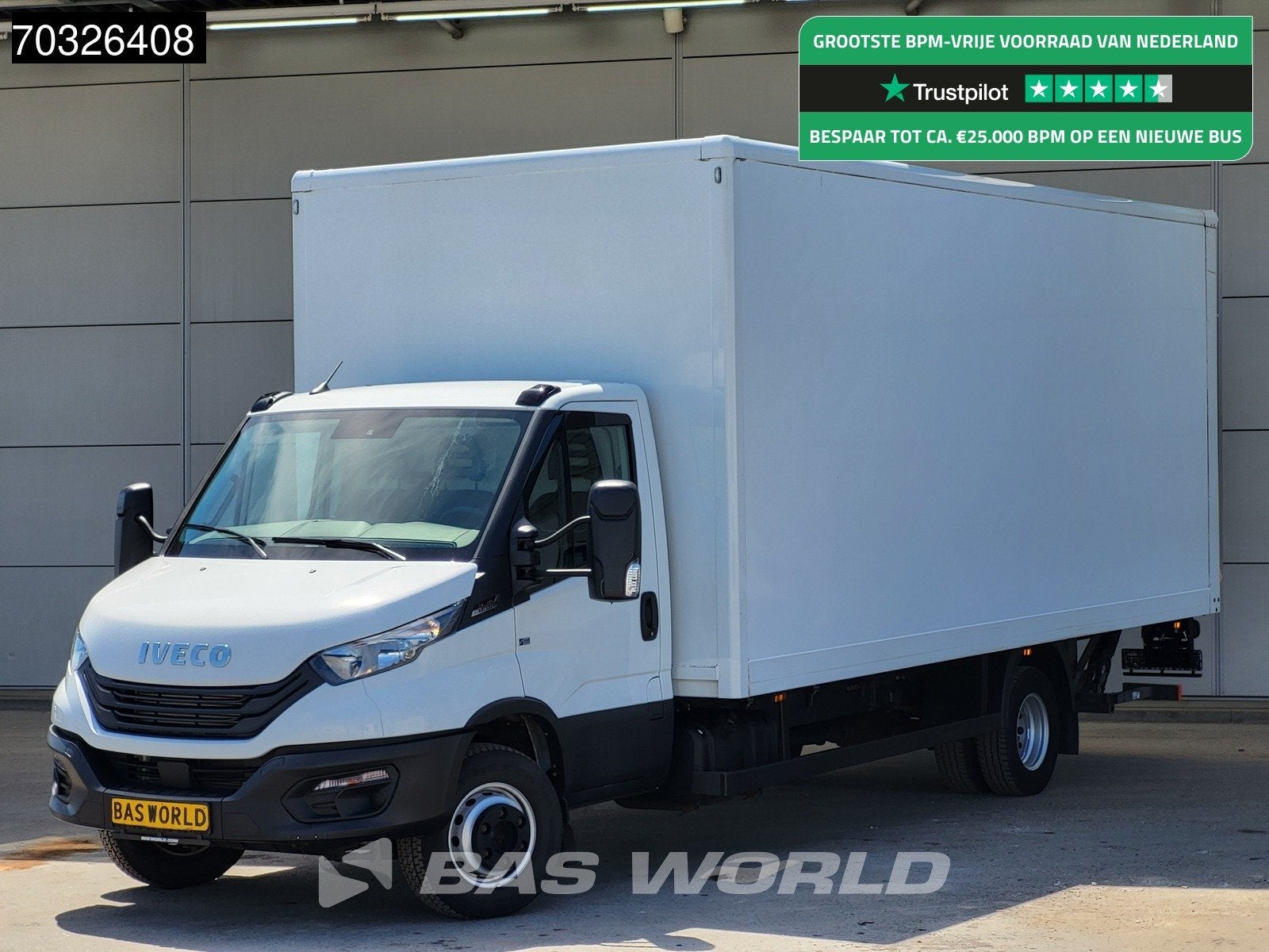 Iveco Daily 70C18 3.0L Automaat 1000KG Laadklep Luchtvering, Automaat, Stof, Gebruikt, Euro 6