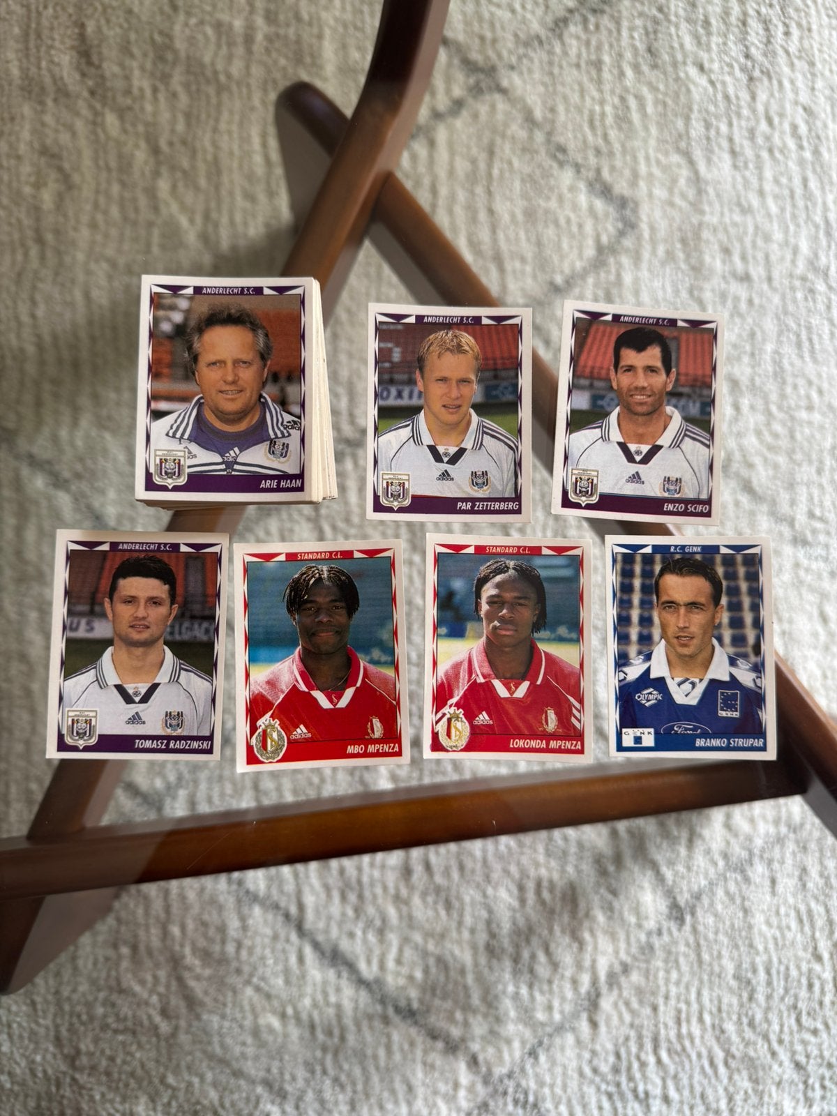 45 Panini stickers Football 99, Ophalen of Verzenden, Gebruikt, Poster, Plaatje of Sticker