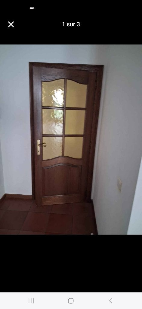 Portes en chêne vitrées  complètes, Bricolage & Construction, Enlèvement