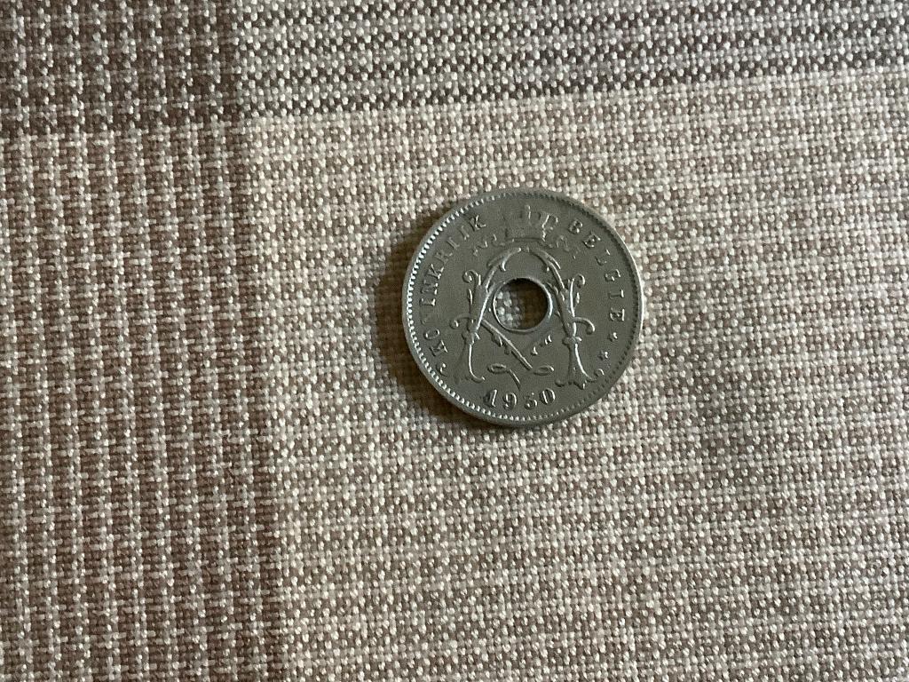 5 cent belgie 1930 misslag (met ster), Ophalen of Verzenden