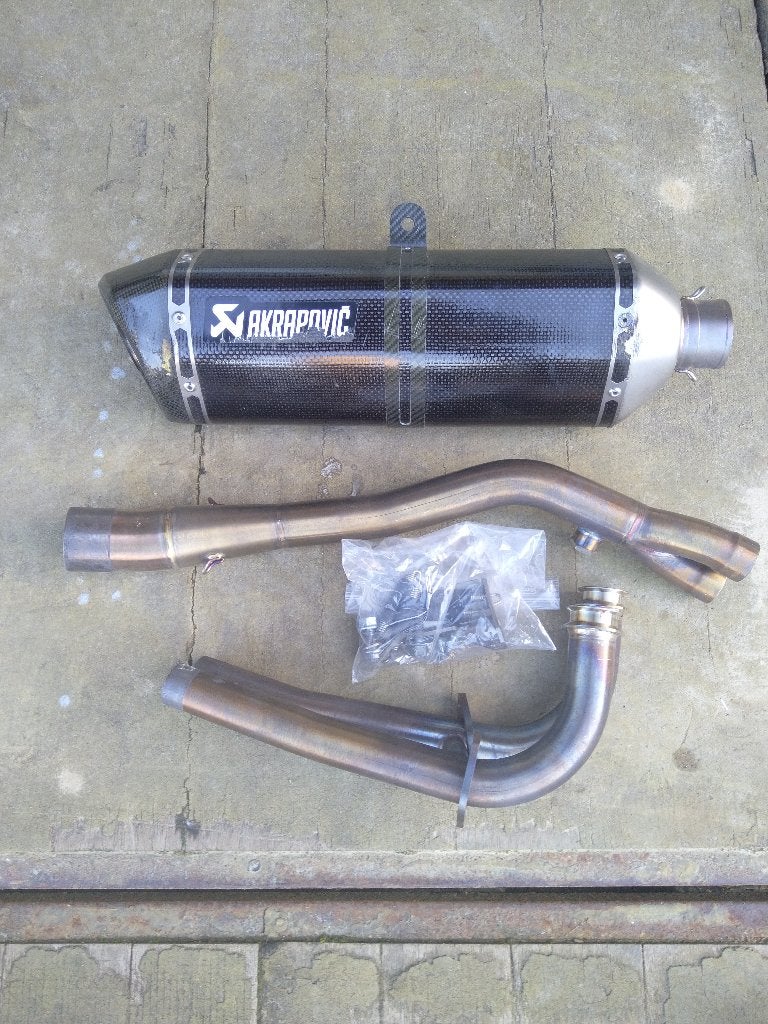 Akrapovic Racing Steel&Carbon TMAX  530 - 560, Motoren, Ophalen, Gebruikt