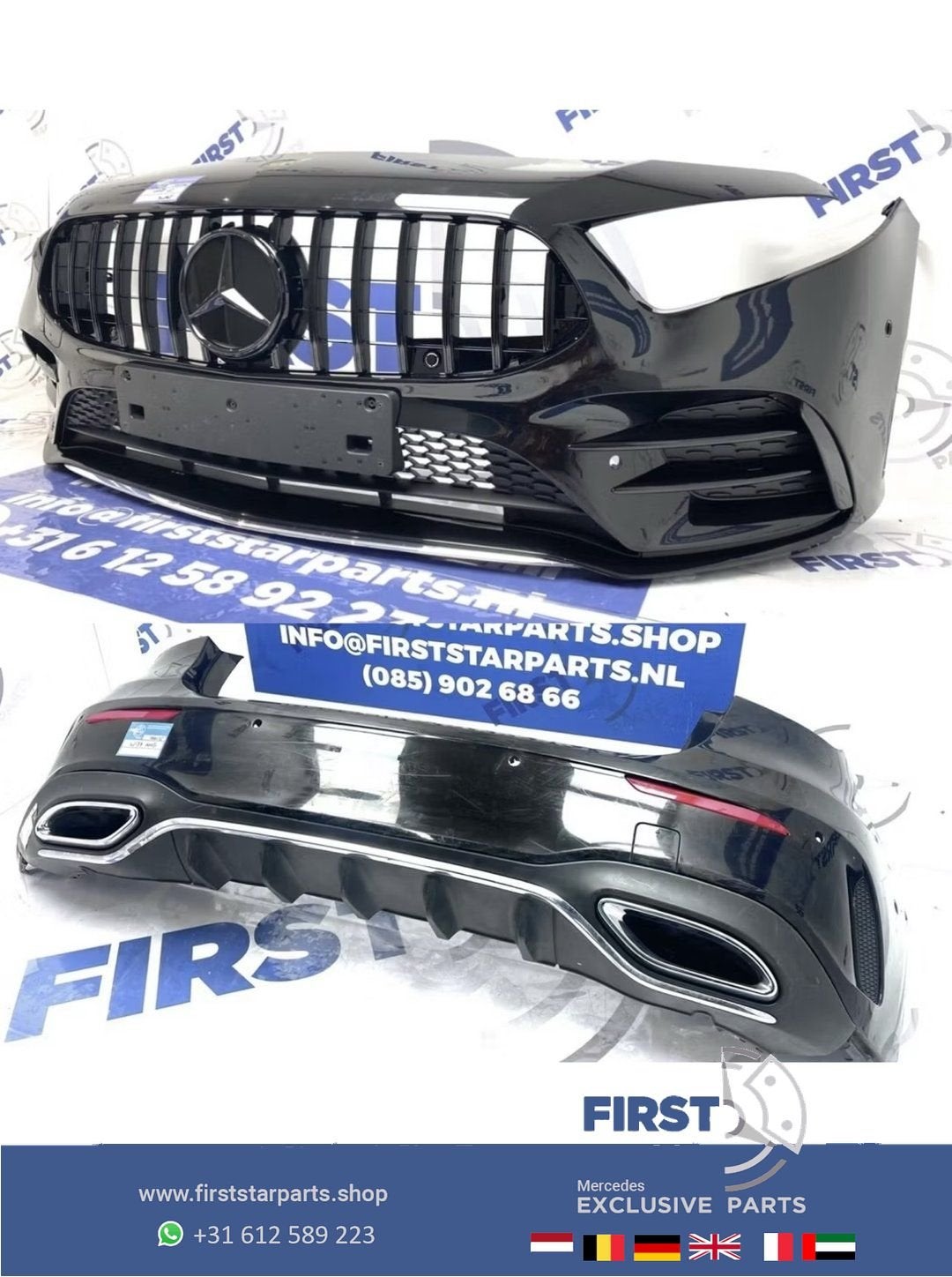 W177 A KLASSE 2022 AMG PAKKET BUMPER SET Origineel Mercedes, Gebruikt, -, Ophalen of Verzenden, Bumper
