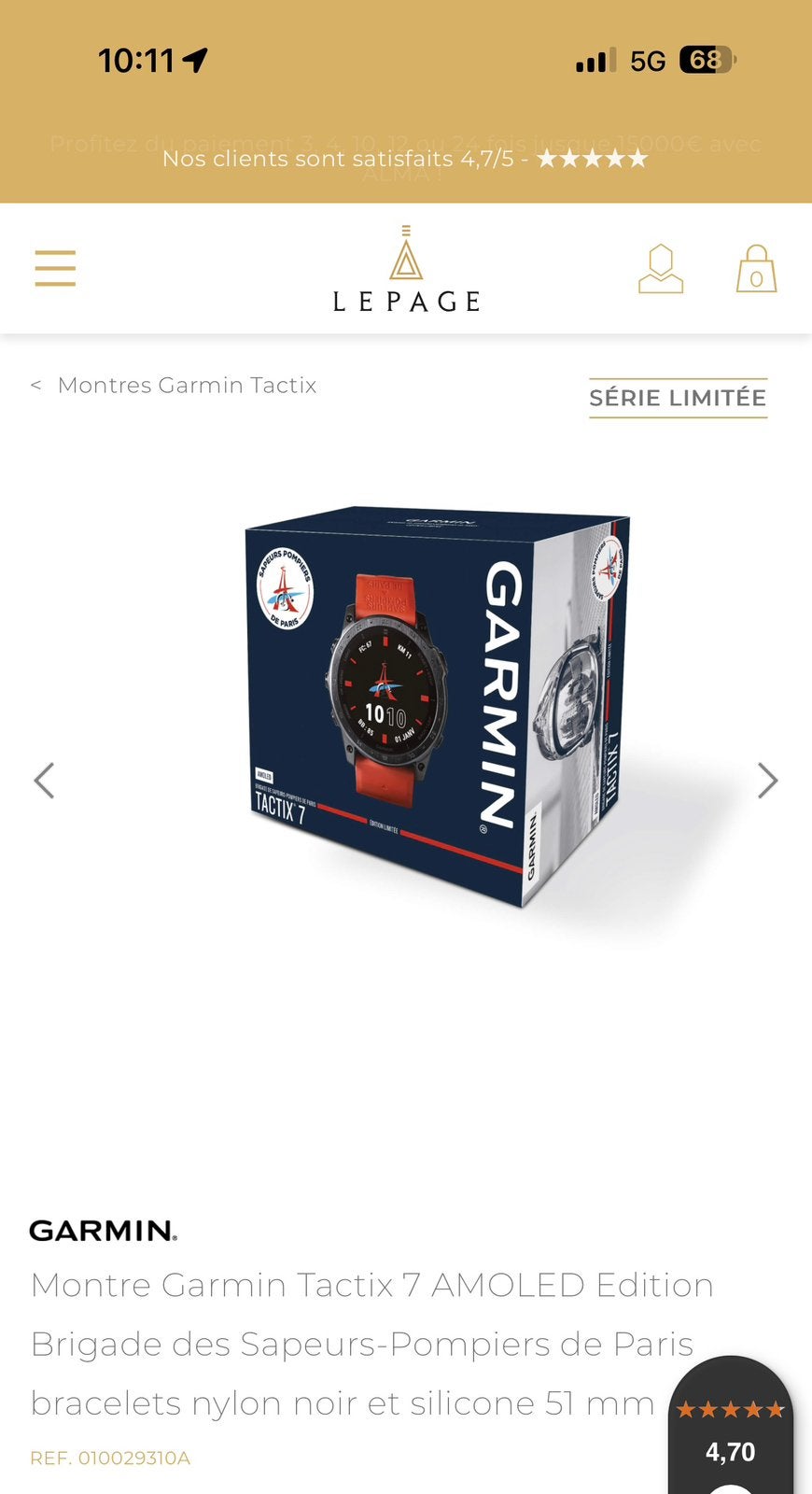 Garmin Tactix 7, Ophalen
