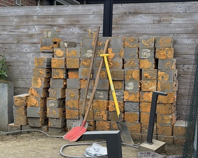Volle beton blokken, Doe-het-zelf en Bouw, Metselstenen, Ophalen, Beton