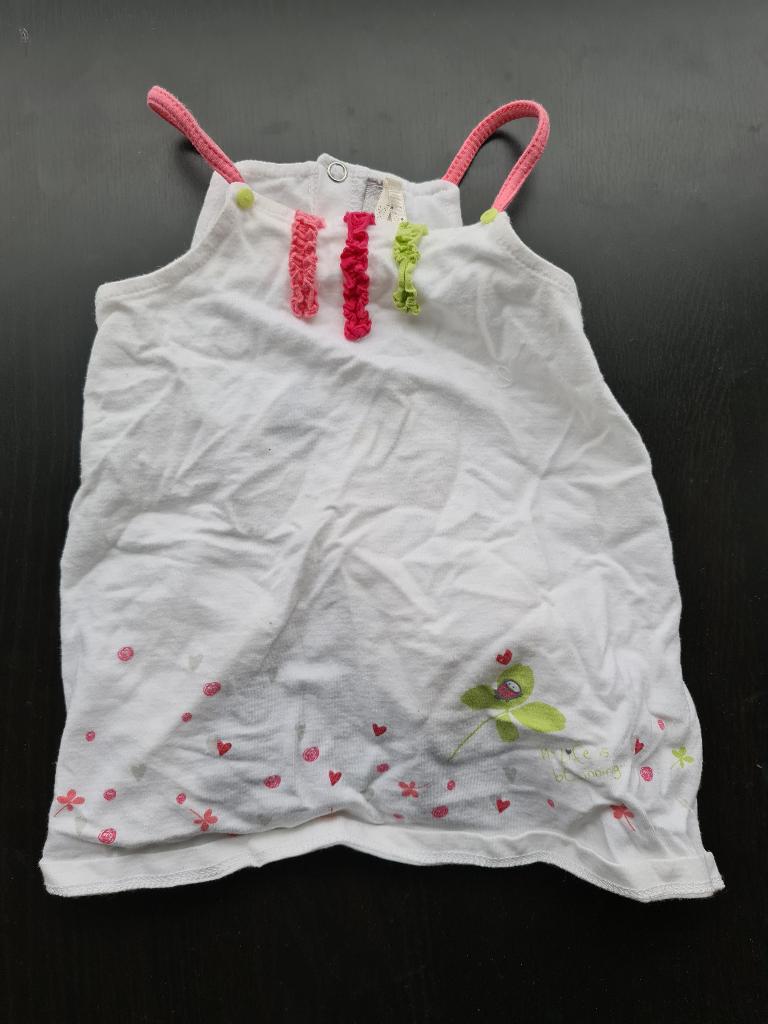 wit Kleedje, jurk met kleur 6m / 67cm, Enlèvement, Avant