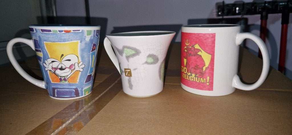 3 koffie en thee tassen, Huis en Inrichting, Ophalen, Gebruikt