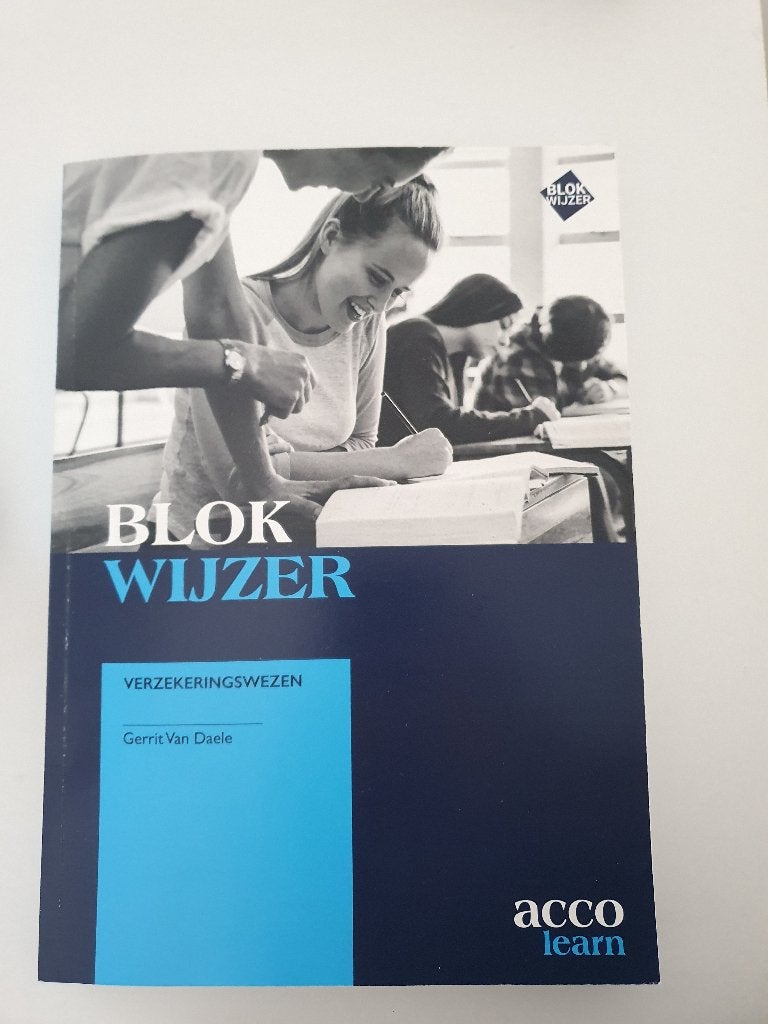 Blokwijzer Verzekeringswezen(2026) - Gerrit Van Daele, Enlèvement
