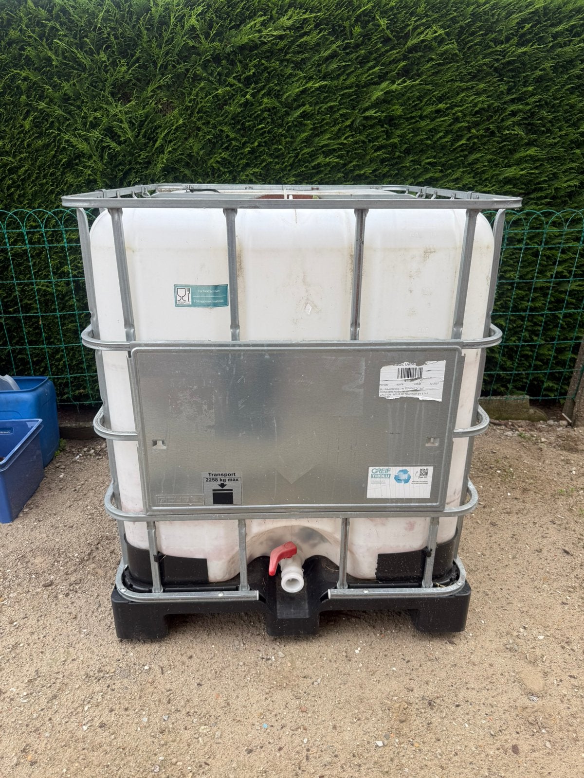 Ibc container, Ophalen, Zo goed als nieuw
