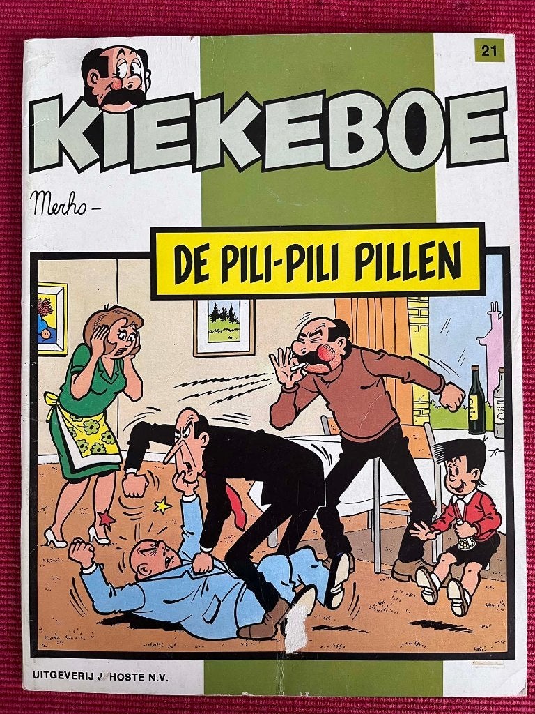 Kiekeboe 21, De Pili-pili Pillen, 1983, Eén stripboek, Merho, Ophalen of Verzenden, Zo goed als nieuw