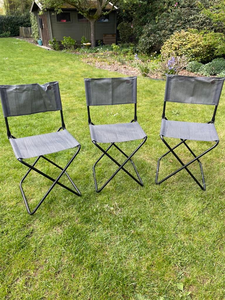 3 Lafuma Compacte, opvouwbare stoelen, Caravans en Kamperen, Ophalen, Zo goed als nieuw, Campingstoel