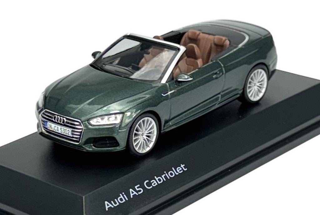 Audi A5 Cabriolet - Vert Gotland -, Hobby & Loisirs créatifs, Voitures miniatures | 1:43, Enlèvement ou Envoi, Neuf, Voiture, Autres marques