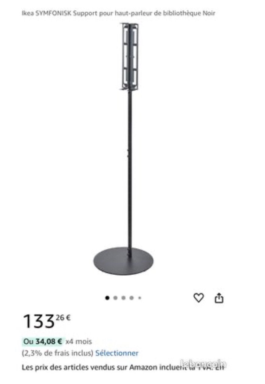 support ikea pour haut parleur, Enlèvement, Comme neuf