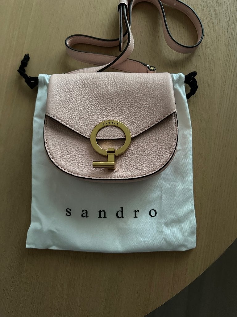 Sandro crossbody tas, Envoi, Comme neuf, Rose, Sac à main