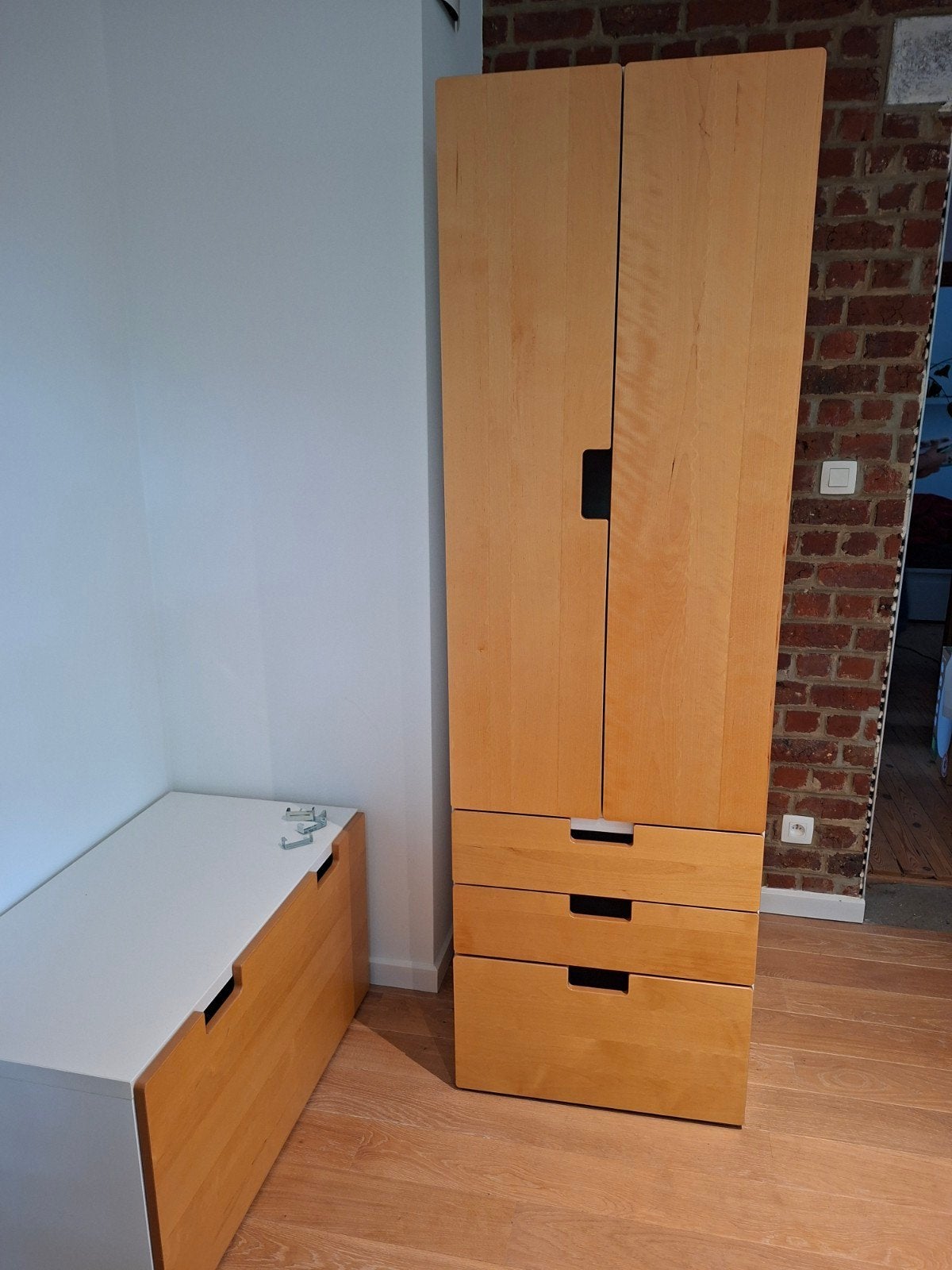 Garde-robe et coffre de rangement pour chambre d'enfant, Enfants & Bébés, Enlèvement, Utilisé, IKEA, Meuble de rangement