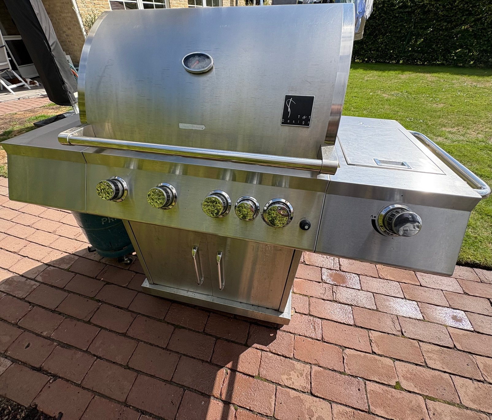 T&T barbecue op gas, Jardin & Terrasse, Enlèvement, Utilisé