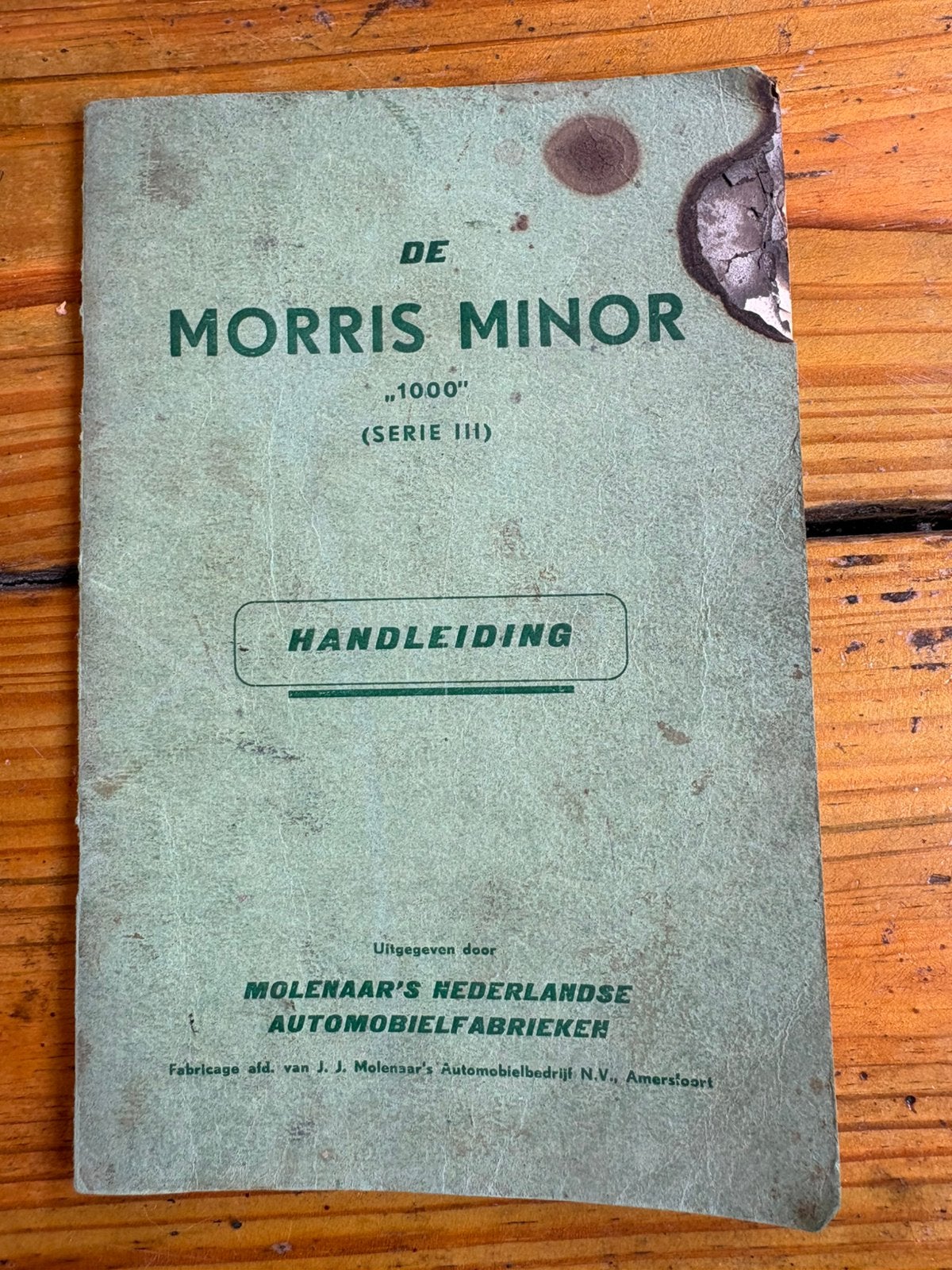 Morris Minor 1000 serie III handleiding, Ophalen of Verzenden