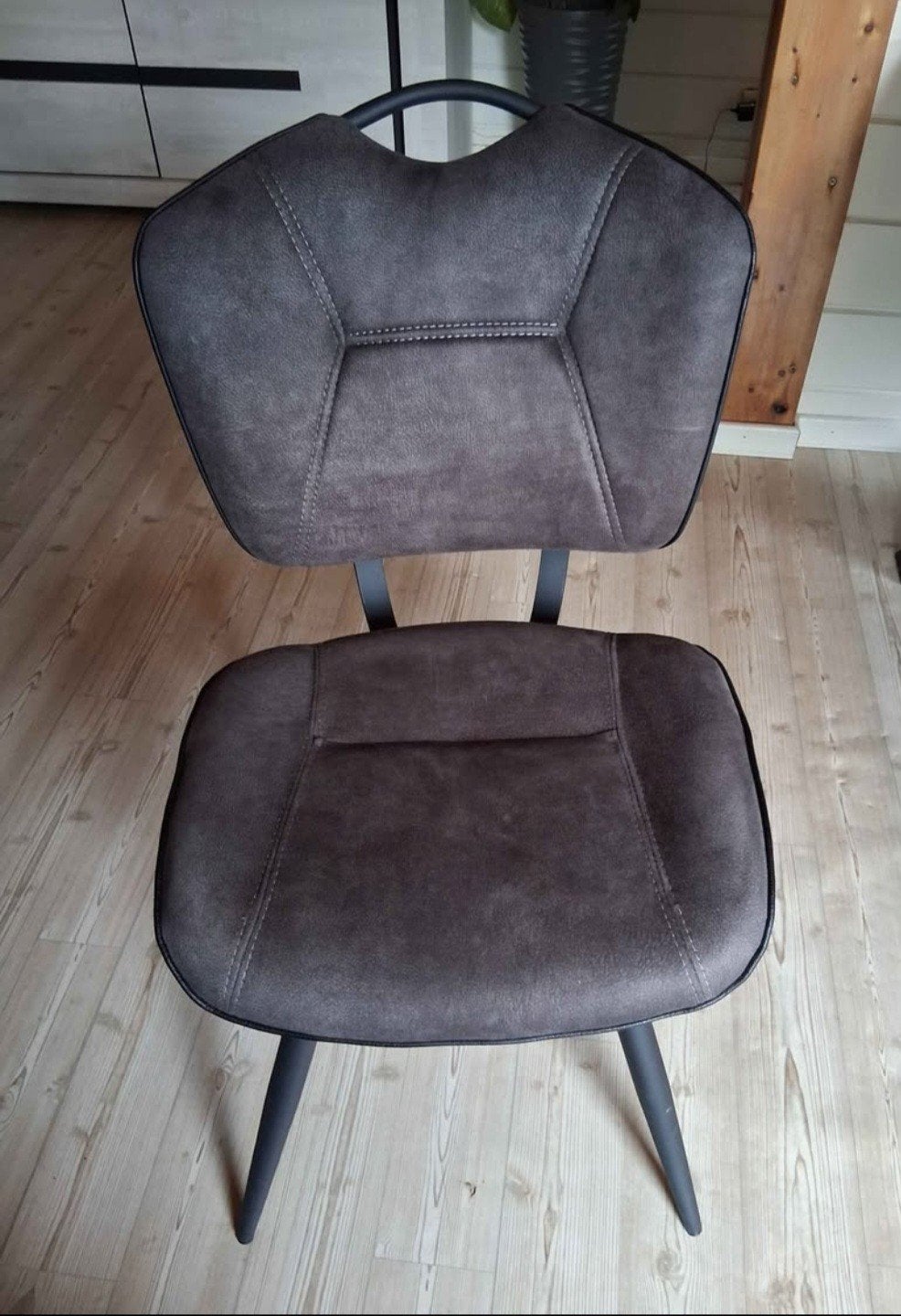 Chaises de salle à manger/chaises de cuisine grises en tissu, Maison & Meubles, Chaises, Enlèvement, Tissus