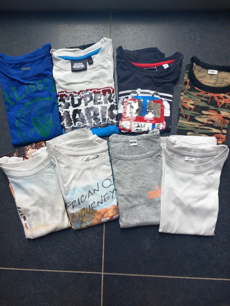 8 t-shirts korte mouwen, Enfants & Bébés, Enlèvement ou Envoi, Utilisé, Garçon, Chemise ou À manches longues