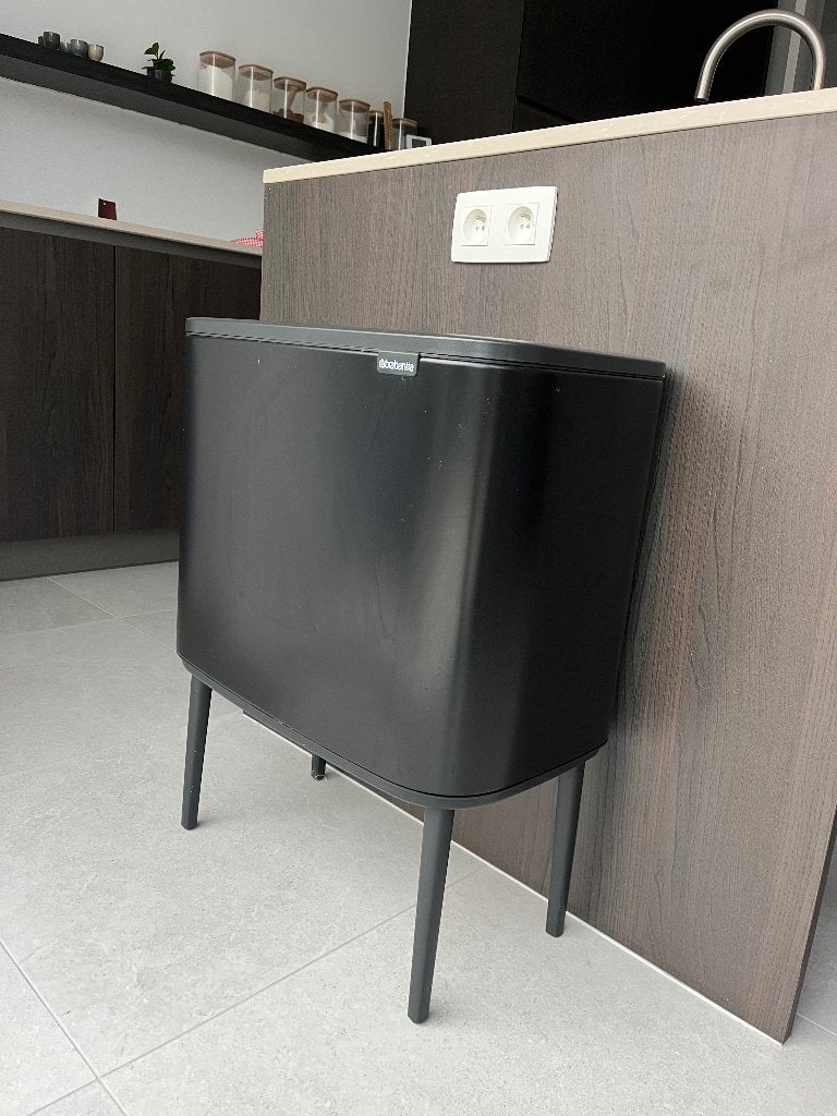 Brabantia vuilbak Bo touch bin 11 +23l black, 30 tot 40 liter, Ophalen, Zo goed als nieuw, 50 – 75