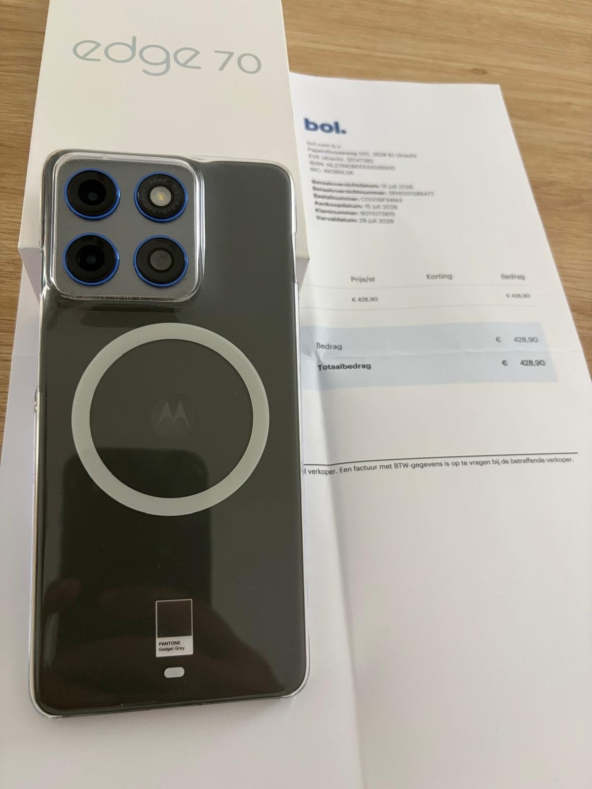 Motorola Edge 70 512GB, Télécoms, Enlèvement, Noir