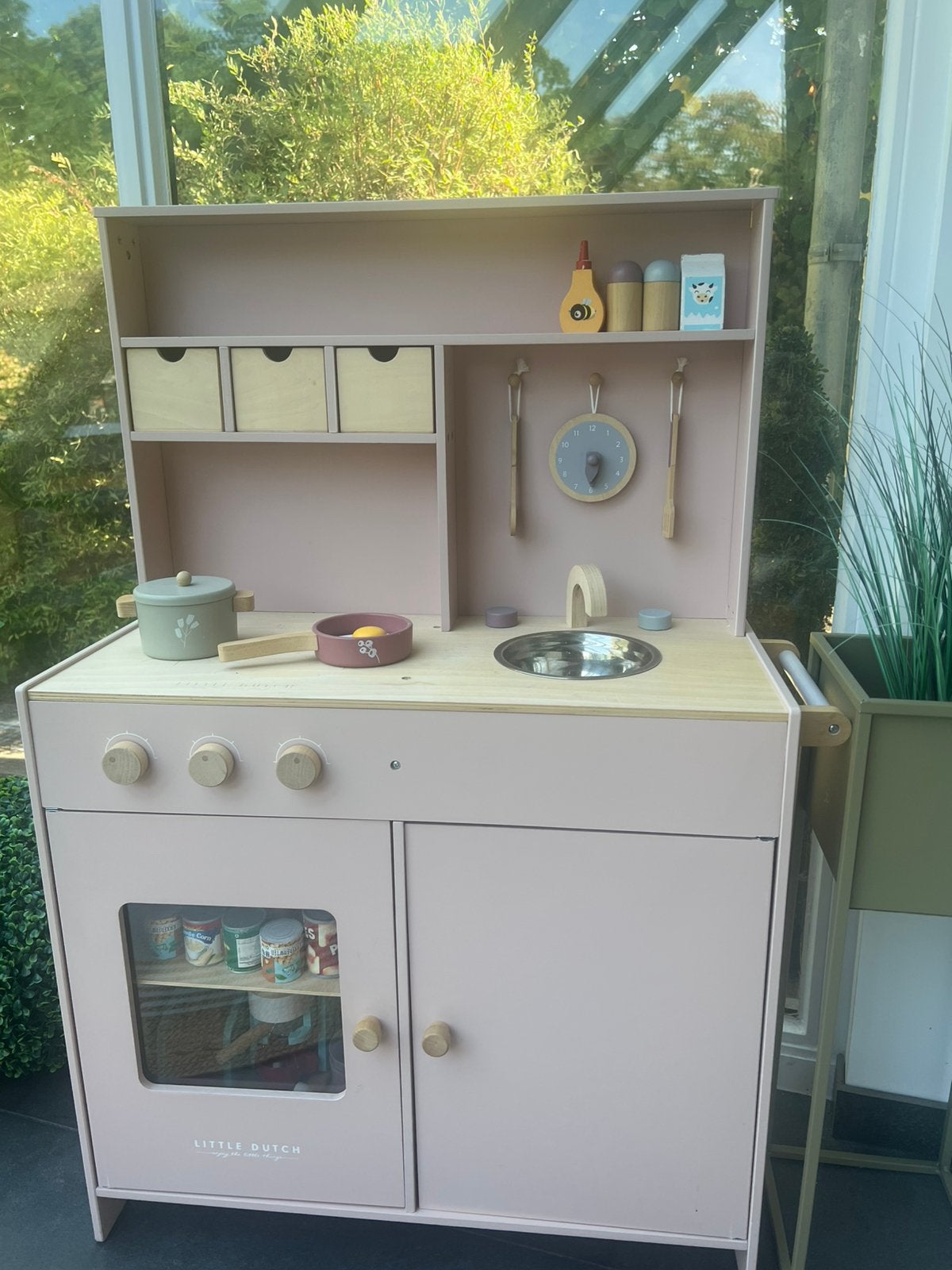Speelkeukentje Little Dutch zacht roze - prima staat, Ophalen, Gebruikt, Hout, Speelkeuken