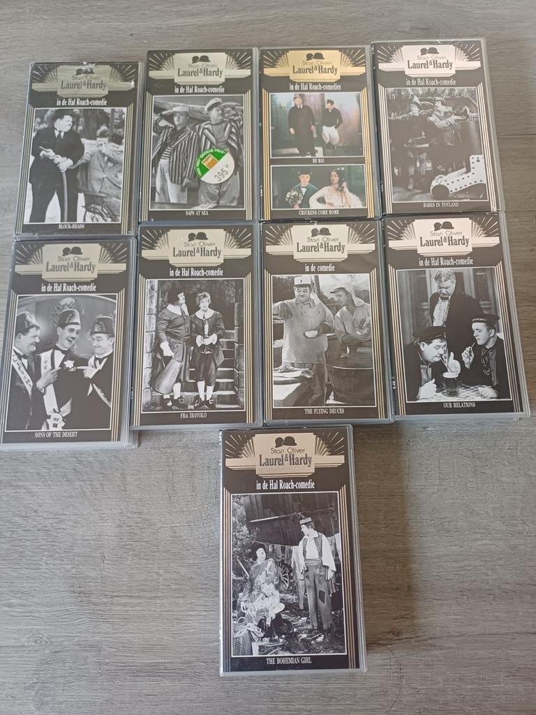 Cassettes VHS Laurel & Hardy, CD & DVD, VHS | Film, Enlèvement ou Envoi, Utilisé, Comédie