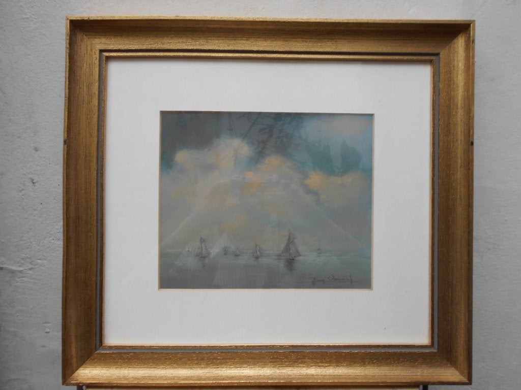 REGATTA-zeilbootjes  gauche, Ophalen of Verzenden, Achter glas