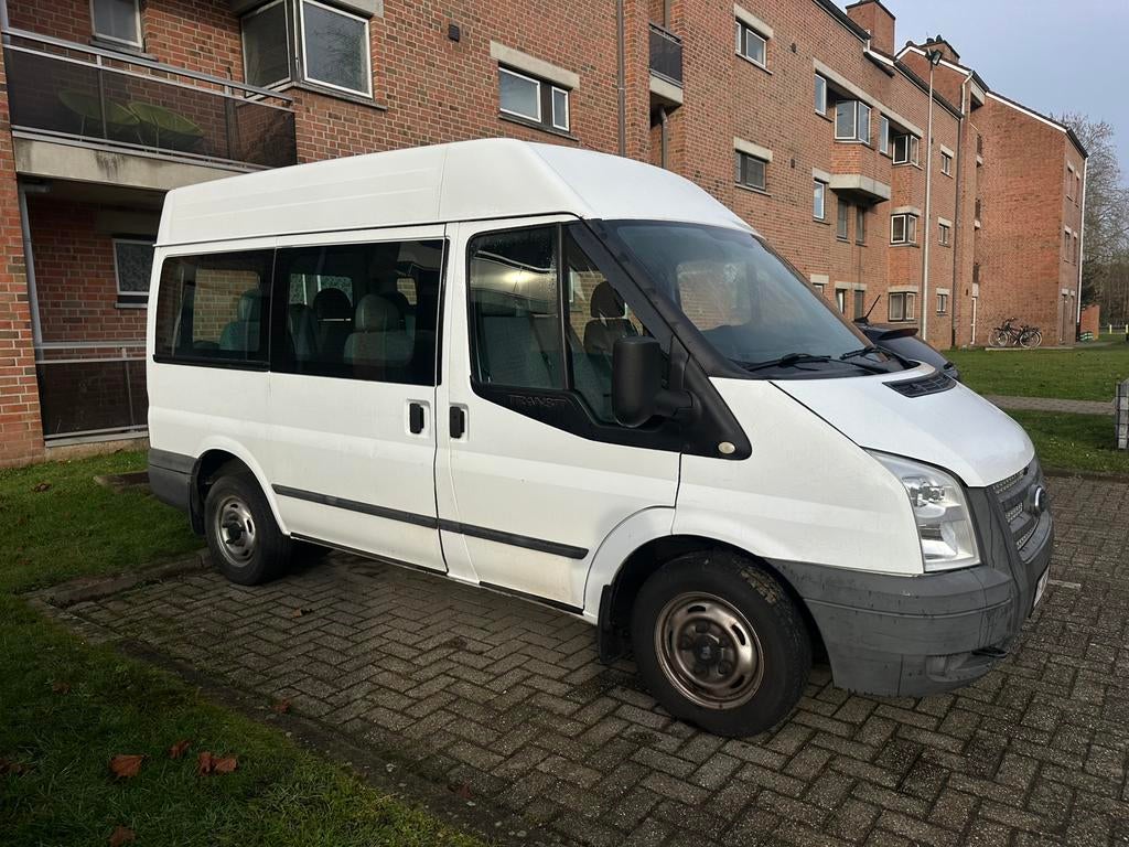 Ford Tranzit 2013 Minibus Gekeurd 9 plaats, Auto's, Parkeersensor, Wit, 9 zetels, Grijs