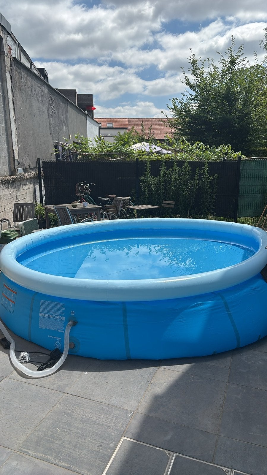 Zwembad + passend zeil + netje, Ophalen, Gebruikt, Minder dan 80 cm, Rond