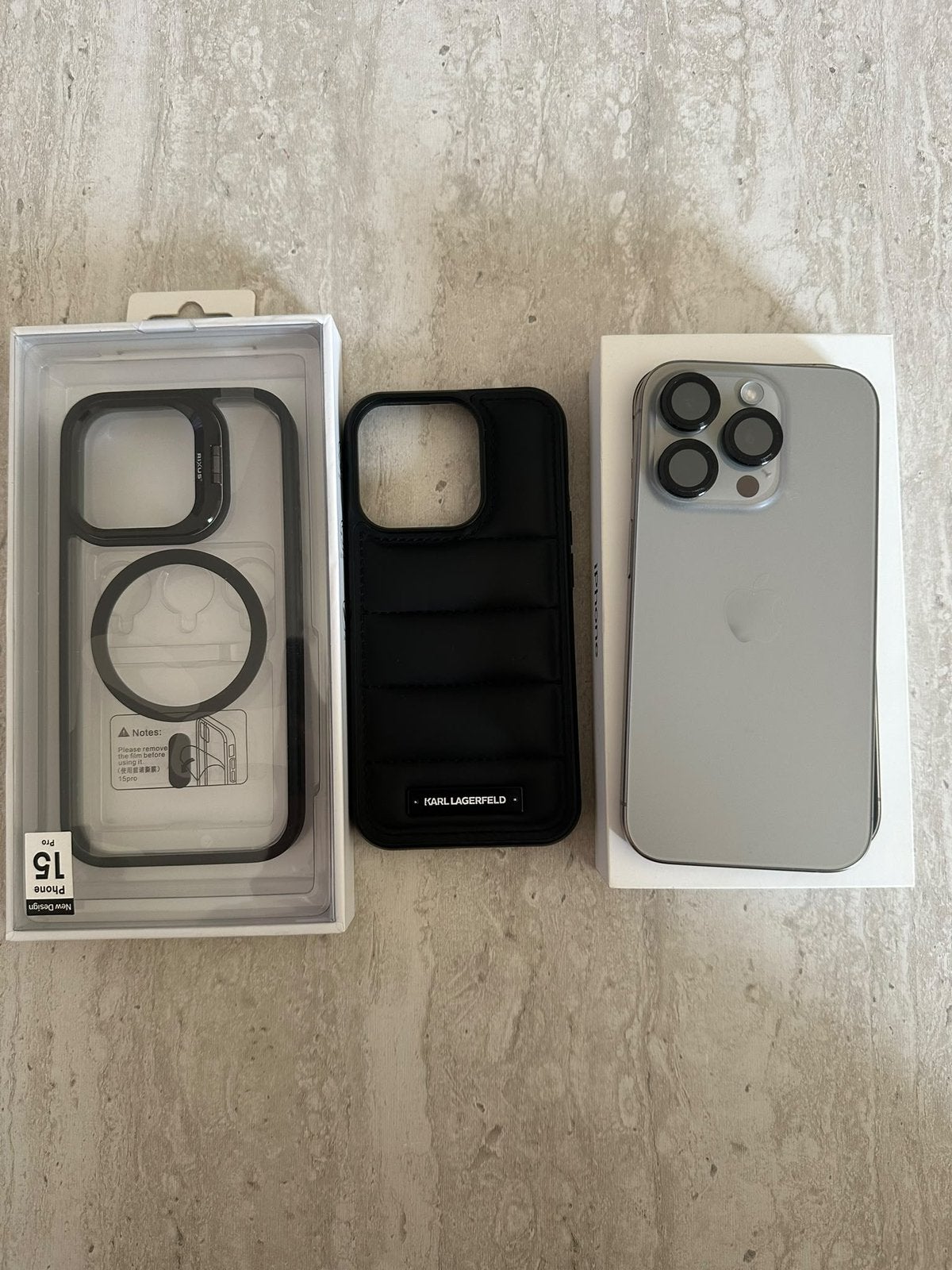 iPhone 15 Pro – 128 GB – Titanium Grey, Télécoms, 128 GB, IPhone 15, Gris, Comme neuf