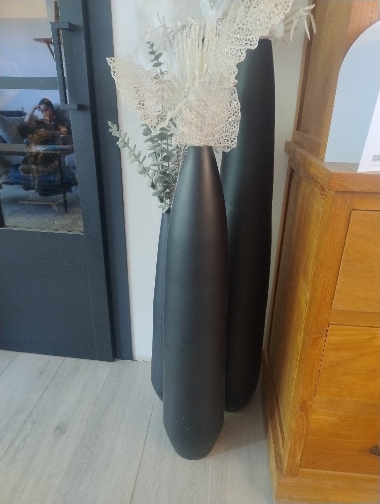 Houten vazen, Maison & Meubles, Accessoires pour la Maison | Vases, Enlèvement, Utilisé, Noir, Bois